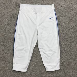 Nike Baseball Pants Vapor Select High 3/4 Piped White Men L Royal BQ9021-108